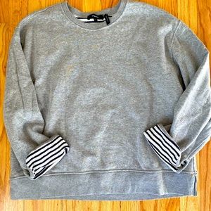 Theory Sweatshirt with Cute Inside Striping